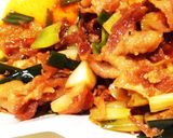 葱と 豚肉の炒め物作り方4写真