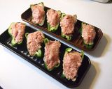 のせて焼くだけ簡単！ピーマンの肉詰め作り方3写真