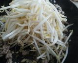 キノコ入りもやし肉味噌炒め作り方3写真