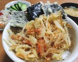 きんぴらごぼう で かき揚げ丼作り方10写真