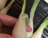 簡単美味♡わけぎの根っこ、辛子酢味噌で。作り方3写真