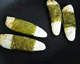 笹かまぼこの海苔巻き～からし醤油～作り方3写真