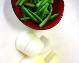 新じゃがと新玉ねぎといんげんのそぼろあん作り方2写真