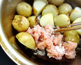 新じゃがと新玉ねぎといんげんのそぼろあん作り方4写真