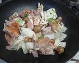 鶏肉と白菜きのこのクリーム作り方4写真