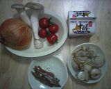 ホタテとエリンギのクリームパスタ☆作り方1写真