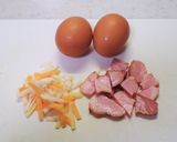厚切ベーコンとチーズのスクランブルエッグ作り方1写真