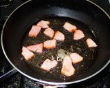 厚切ベーコンとチーズのスクランブルエッグ作り方2写真