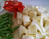 豚キャベツにんにく醤油炒め♪作り方1写真