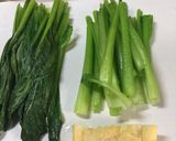 小松菜と油揚げのお味噌汁♡作り方1写真