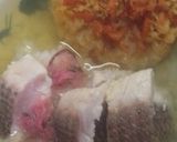桜鯛（昆布締め）と桜の花のお茶漬け　　作り方4写真
