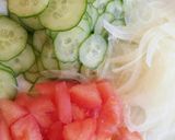 簡単!ツナと野菜の冷製パスタランチ~♪作り方3写真