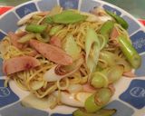 創味シャンタンで！ねぎ塩焼きそば♪作り方3写真