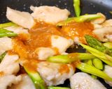 鶏むね肉とアスパラのみそ炒め作り方3写真