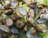 新キャベツとアサリの酒蒸し煮作り方4写真