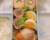【キャラ弁】シソの実のカエル弁当作り方4写真