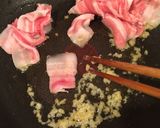 フレッシュトマトと豚バラの麦味噌パスタ作り方7写真