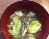 反則レシピ　春キャベツと舞茸のお味噌汁作り方5写真