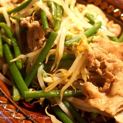 激ウマ！ニンニクの芽と豚肉のもやし炒め* by 匡Masa 【クックパッド