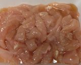 やわらか胸肉！葉玉ねぎの炒め物作り方1写真