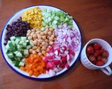 ひよこ豆のぴよぴよサラダ作り方1写真