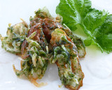 揚げ焼きで♪　桜海老と竹輪の磯辺揚げ☆作り方6写真