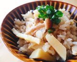 たけのこきのこ鶏炊き込みごはん作り方3写真