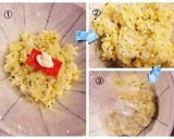 レンジで簡単♬カニカマチャーハンおにぎり作り方5写真