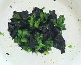 わさび菜と海苔のおにぎらず作り方1写真