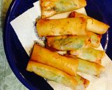 簡単巻くだけ 鶏ささみの梅しそ春巻き作り方4写真