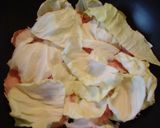 キャベツ＆豚肉蒸し　ケチャマヨソース添え作り方2写真