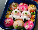 お花見弁当♡うさちゃんと桜おにぎり♪作り方1写真