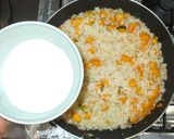かぼちゃの牛乳チーズピラフ♪フライパンで作り方7写真