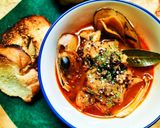 ジブラルタル🇬🇮白身魚と白貝の炒め煮サピカ作り方5写真