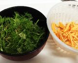 間引きにんじんと豚バラのきんぴら作り方1写真