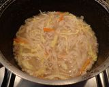 ひき肉と卵スープのうどん(ローミー)作り方4写真
