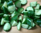 まるごとキュウリとめかぶのごまドレサラダ作り方1写真