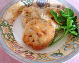 残り物で♪鶏ごぼうバーグのお茶漬け丼作り方1写真
