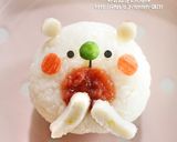 簡単♪お口あ〜んの白くまくんキャラ弁当作り方4写真