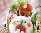 簡単♪お口あ〜んの白くまくんキャラ弁当作り方5写真