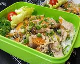 野菜たっぷり☆塩ダレ豚丼作り方6写真