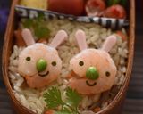 【キャラ弁】小エビでウサギ弁当作り方5写真