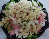 スキレットで簡単♫粒マヨ味✿はんぺんピザ作り方7写真
