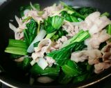行者にんにく(アイヌネギ)と豚肉の炒め物作り方5写真