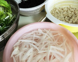 和風ドレで食べるひじきともち麦のサラダ作り方3写真