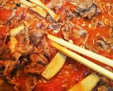 簡単で絶品。牛こま切れ肉のトマト缶煮込み作り方8写真