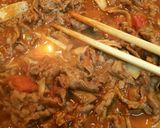 簡単で絶品。牛こま切れ肉のトマト缶煮込み作り方9写真