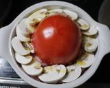 トマトと鶏ひき肉の日の丸グリル作り方3写真