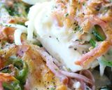 スキレットで簡単♫粒マヨ味✿はんぺんピザ作り方11写真