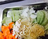 鶏ガラで♪野菜たっぷり和風のスープ作り方3写真